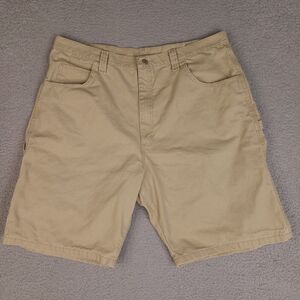 Wrangler Shorts Mens 39 Brown Carpenter Utility Pockets Work Wear‎ Cotton
